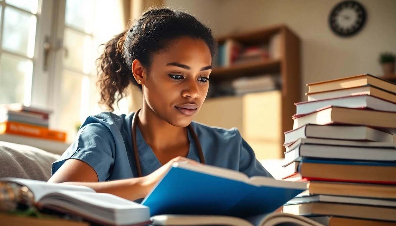 Capture Houston NCLEX review testimonials through the determination of a nursing student studying at home.