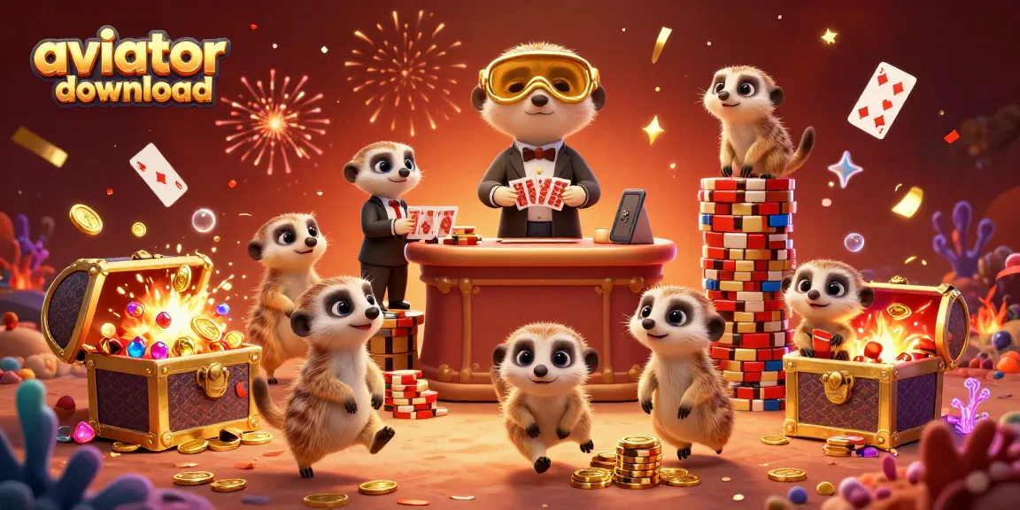 Experience the excitement of aviator download with our meerkat casino in this vibrant 3D illustration.