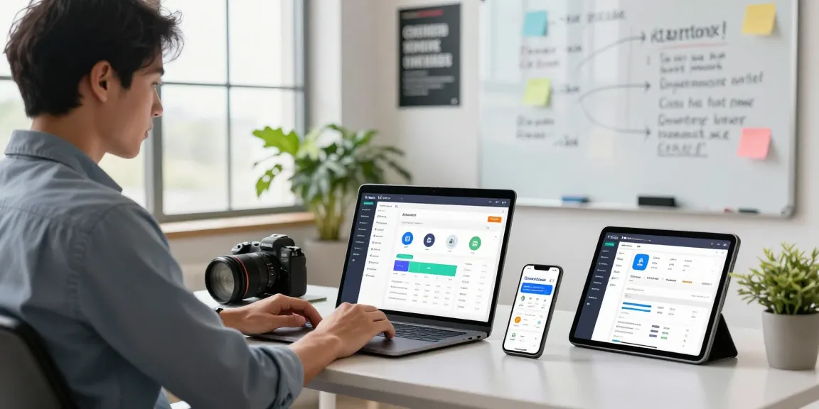 Buy android installs in a modern digital marketing office with app analytics on display.