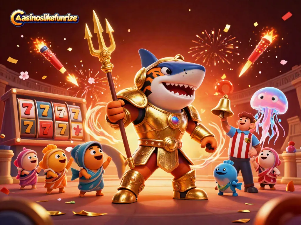 Experience top-tier gaming at casinoslikefunrize with vibrant slots and dynamic gaming elements illustrated