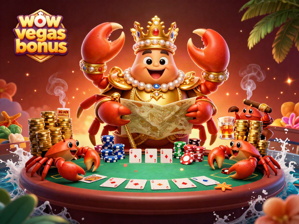 Play poker with the WOW Vegas bonus immersed in a vibrant 3D casino scene.