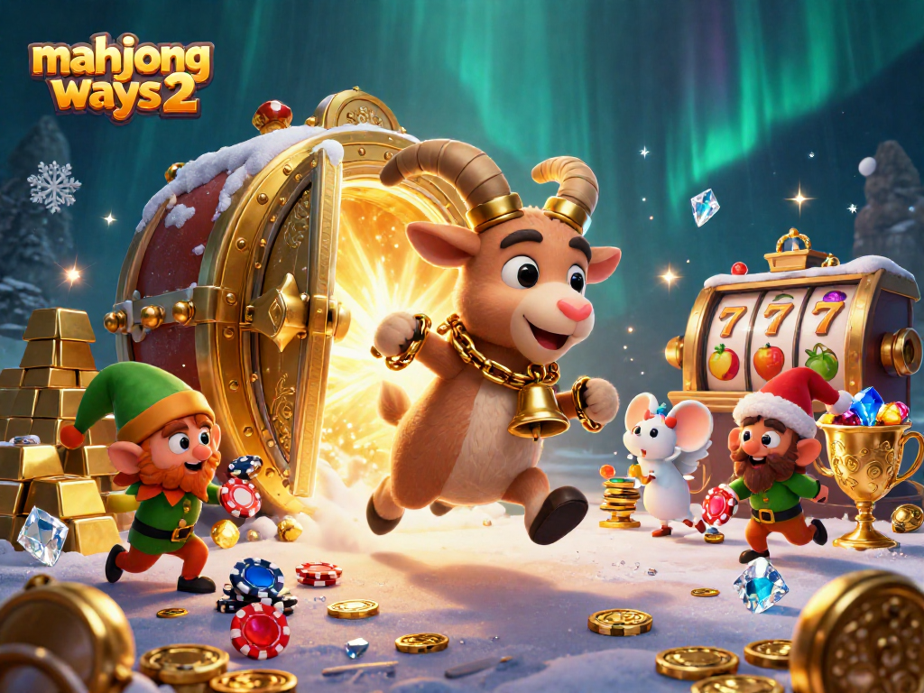 Experience mahjong ways 2 action with Krampus and festive chaos in a vibrant casino scene.