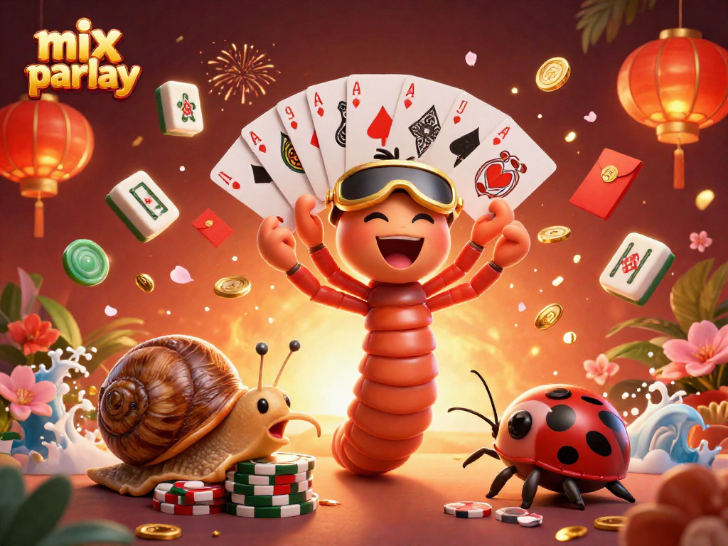 Engage in thrilling mix parlay betting with dynamic casino characters and colorful gambling elements