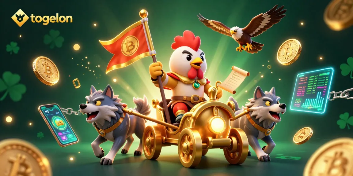 Engage in the dynamic world of togelon with a thrilling 3D scene depicting a rooster warlord's adventure.