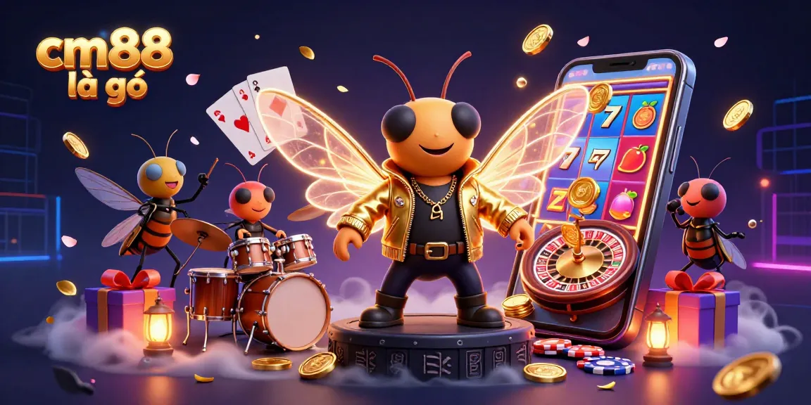 Experience cm88 là gì in a vibrant 3D casino scene with characters and thrilling game elements.