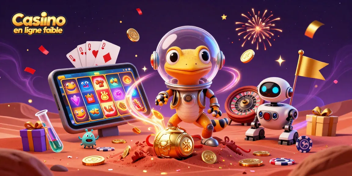 Enjoy Casino en ligne fiable with vibrant 3D elements and Martian characters celebrating wins.
