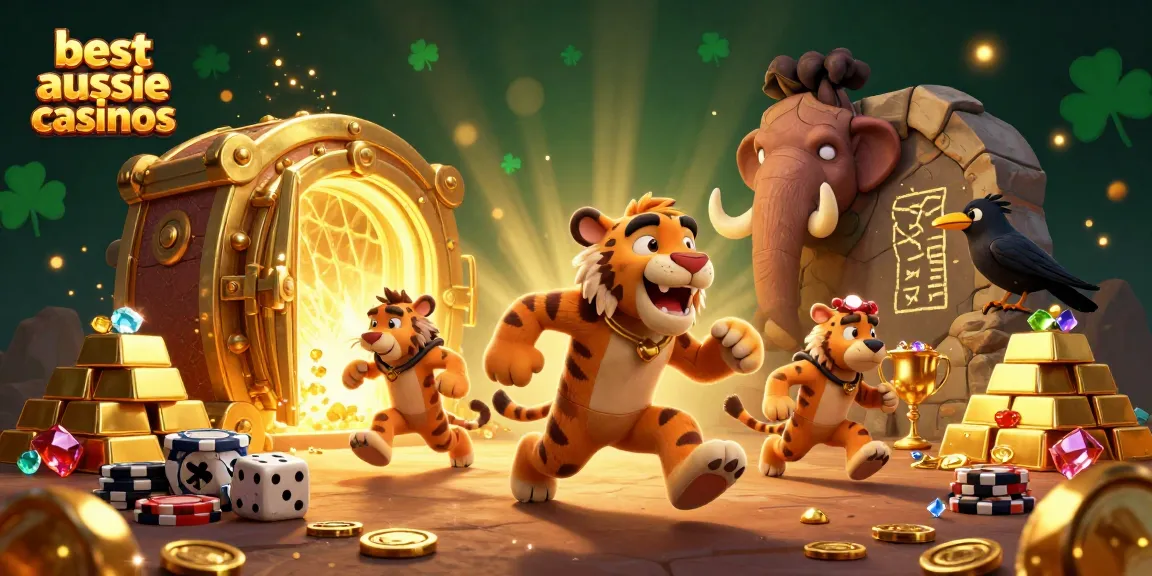 Experience thrilling entertainment at the best aussie online casinos with a playful caveman and a clever crow.