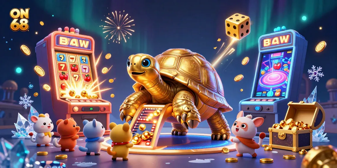 Engage with vibrant games at ON 68's animated 3D casino extravaganza featuring jackpots.