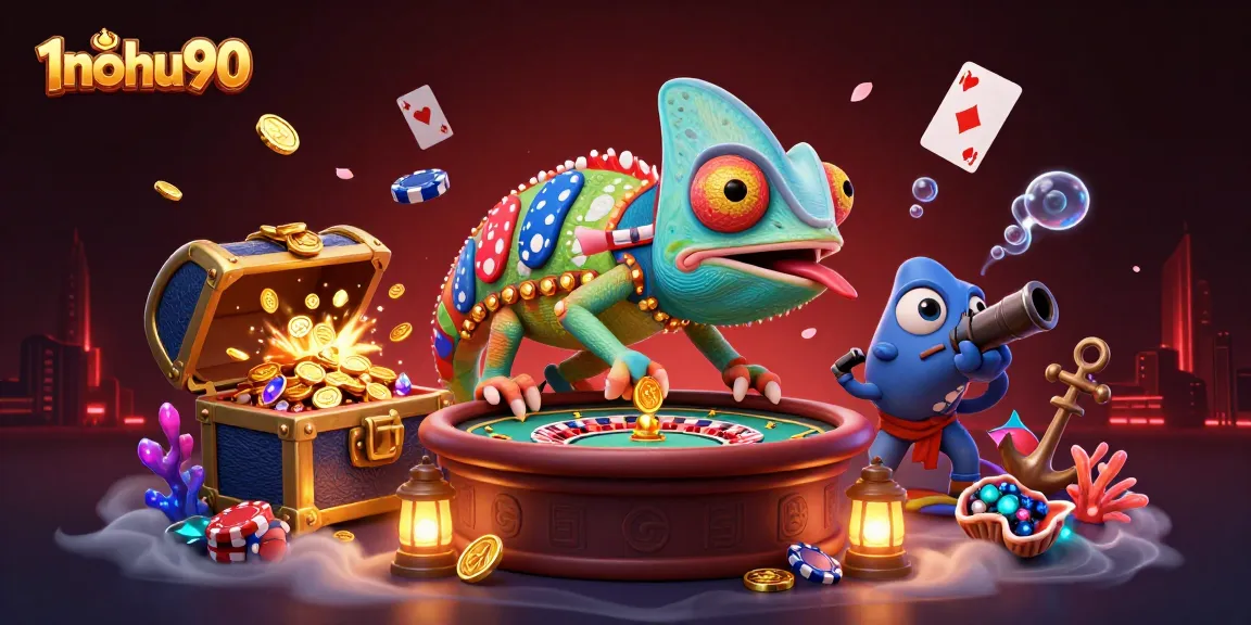 Play exciting games at 1nohu90, where vibrant chameleon hosts bring colorful casino fun!