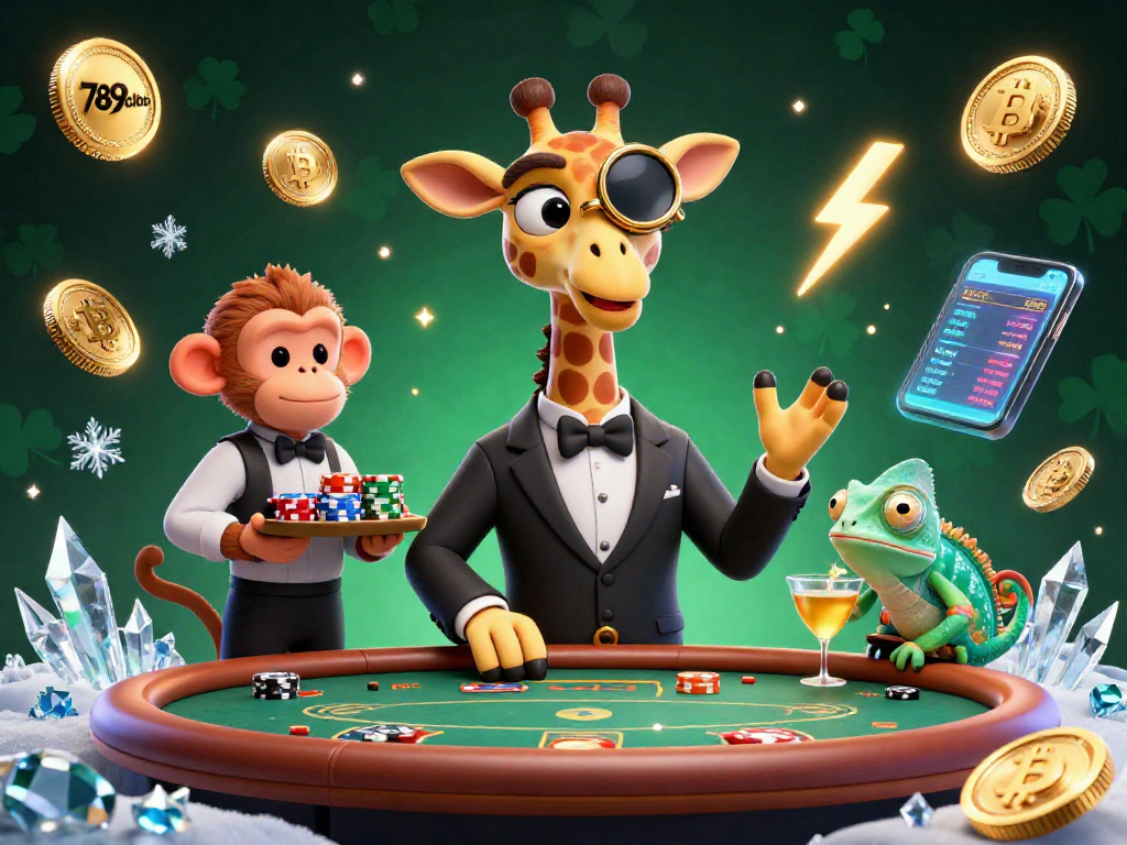 Experience thrilling action at 789club with animated characters in a vibrant casino scene.