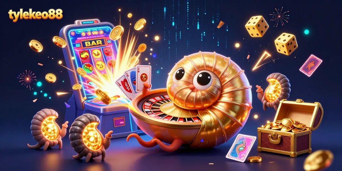 Experience the thrill of tylekeo88 with a dynamic casino scene featuring rich 3D elements and vibrant colors.