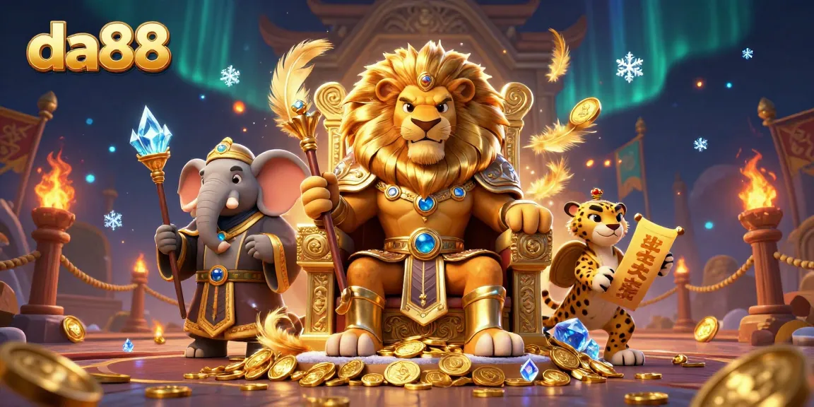 Experience thrilling wins at da88 with vibrant characters and rich casino elements in a dynamic scene.