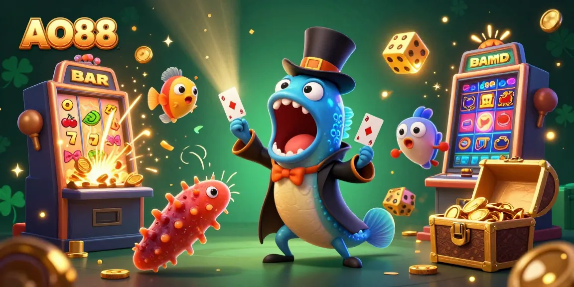 Experience exciting jackpot magic at AO88 with animals performing and gold coins flying.