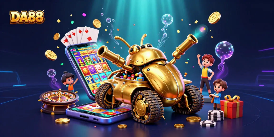 Experience DA88's innovative gambling thrills through a dynamic 3D illustration.