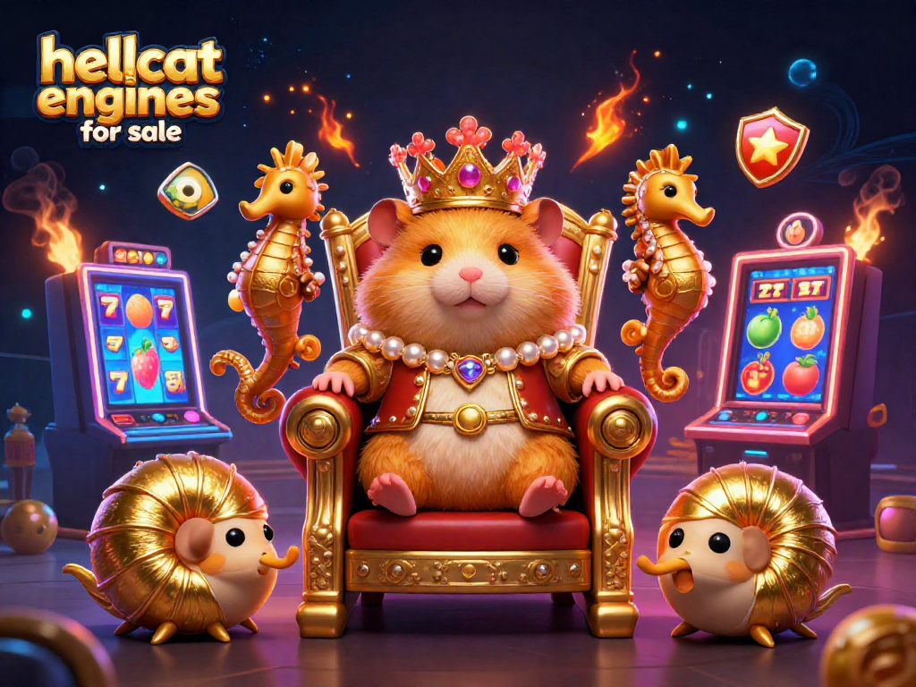 Spin the reels on hellcat engines for sale while engaging in thrilling casino adventures, featuring vibrant characters.