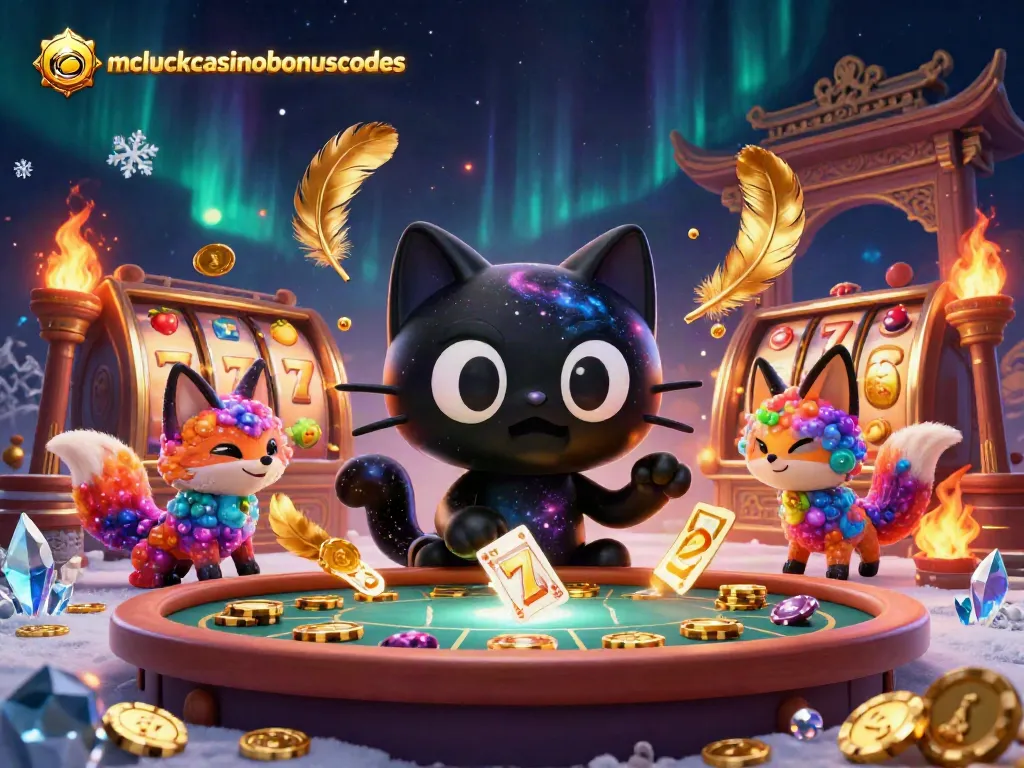 Engage with mcluckcasinobonuscodes at a cosmic casino, winning chips and slots!