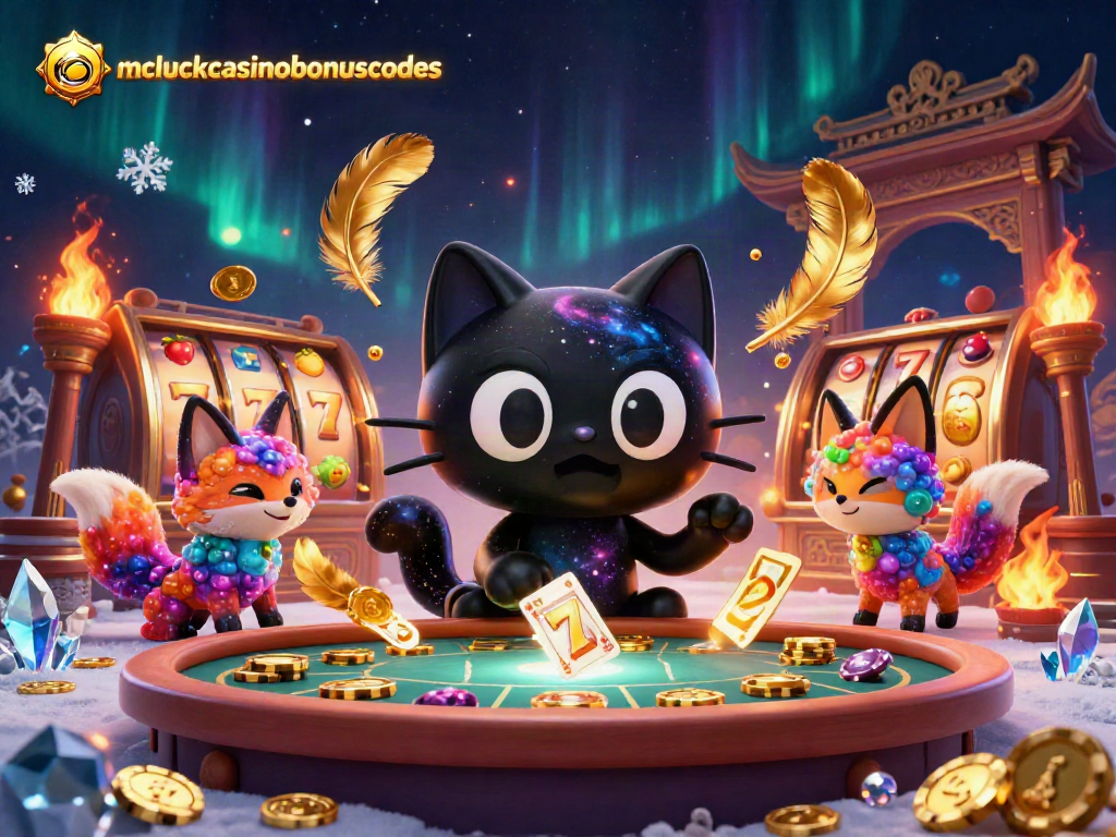 Engage with mcluckcasinobonuscodes at a cosmic casino, winning chips and slots!