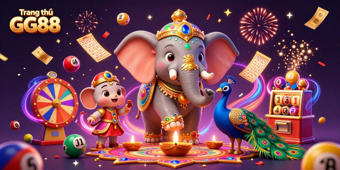 Win big at Trang chủ GG88 with exciting lottery games amidst colorful dynamic elements.