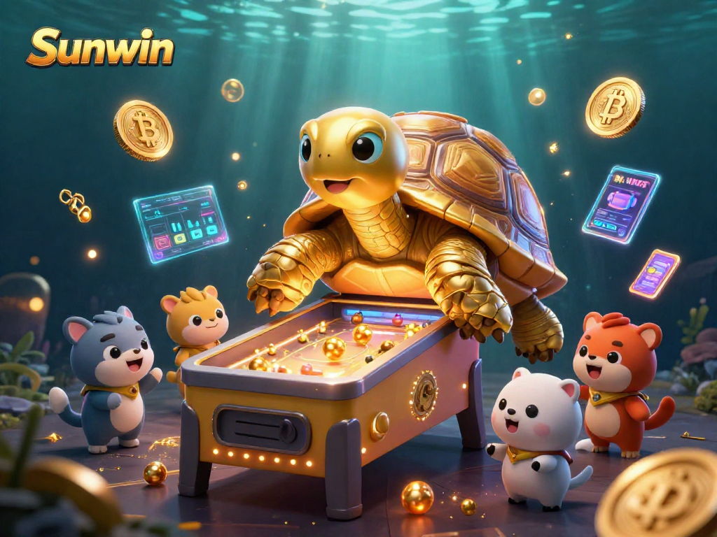 Win big at Sunwin with exciting cartoon characters enjoying a unique pinball experience
