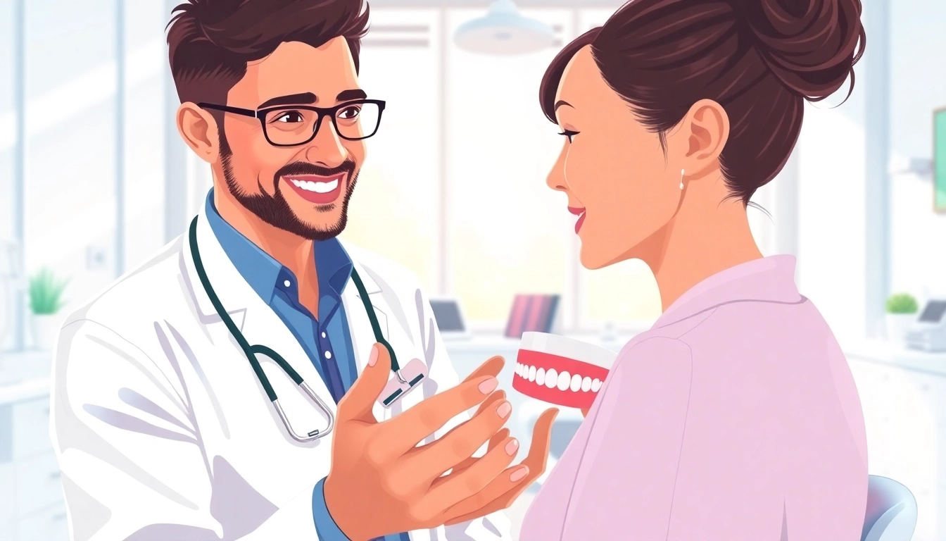 Engaged orthodontist edmonton consulting with a patient in a bright, modern clinic.