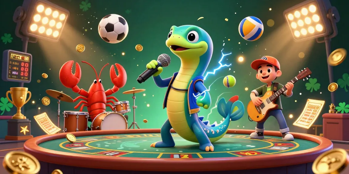 Experience exciting gameplay at iwin club with a vibrant underwater casino featuring an electric eel DJ.