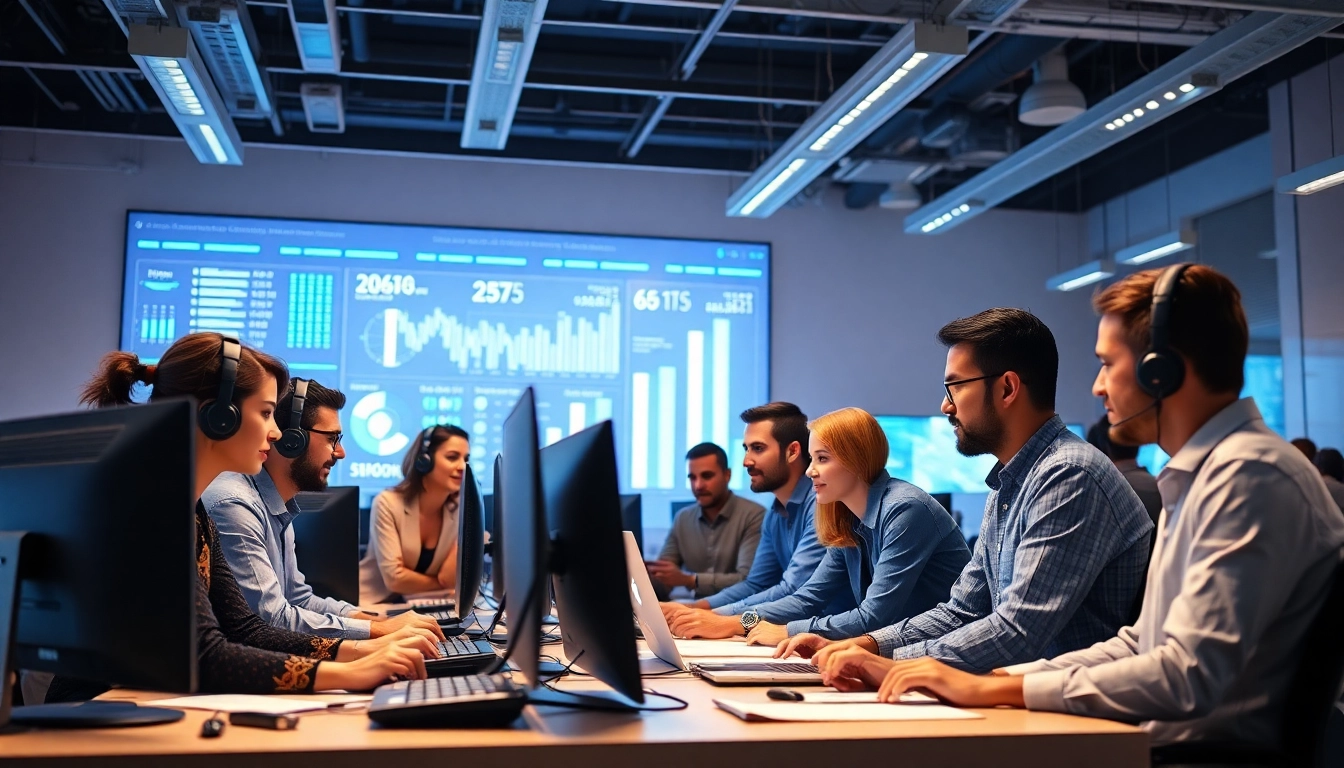 Enhancing business IT support through effective team collaboration in a tech-driven office.