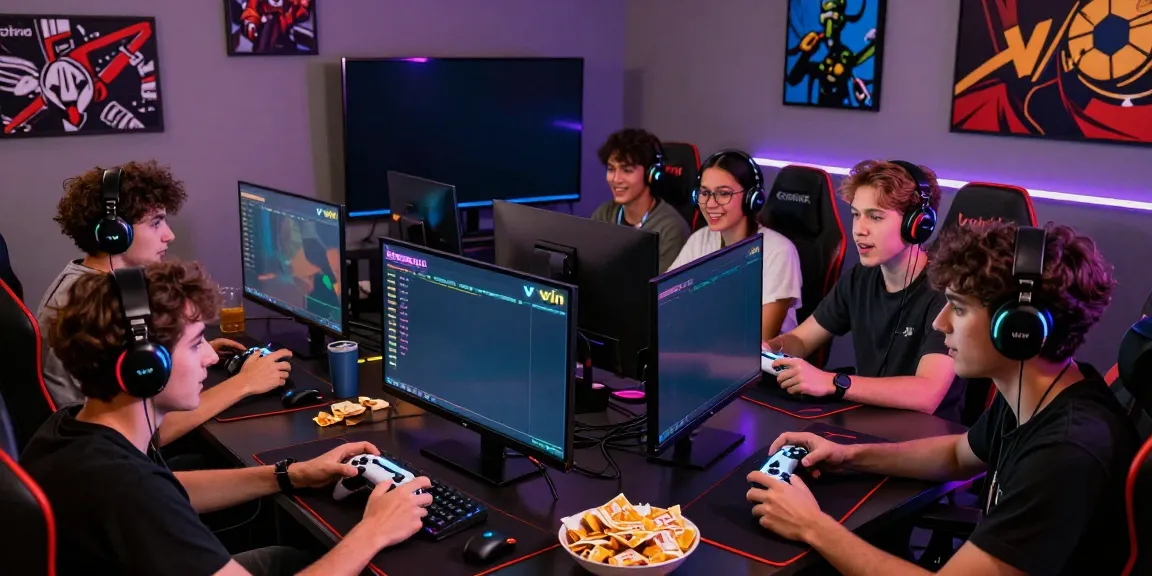 Người chơi tham gia vvwin với ánh sáng RGB và không khí cạnh tranh.