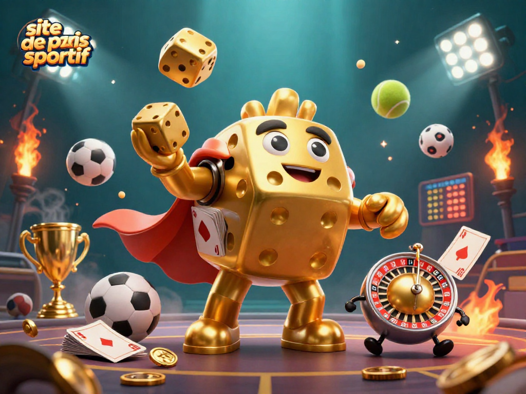 Miser sur le site de paris sportif avec des éléments de jeu dynamiques illustrant une expérience de pari immersive