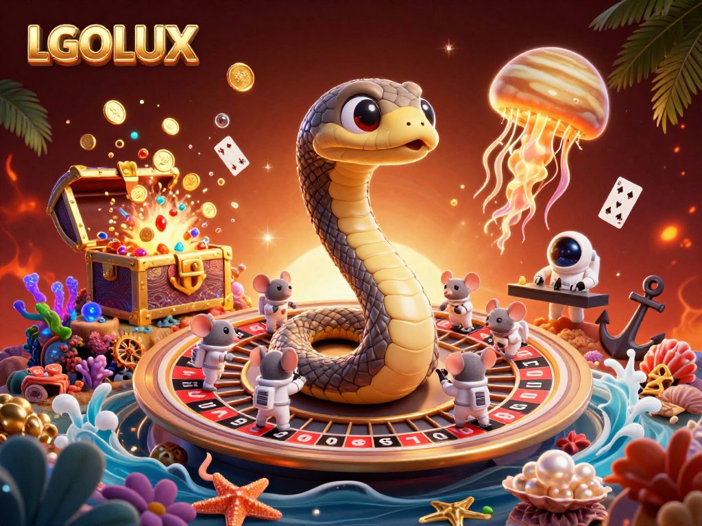 Play thrilling games at LGOLUX to win big prizes while enjoying the cosmic gambling experience.