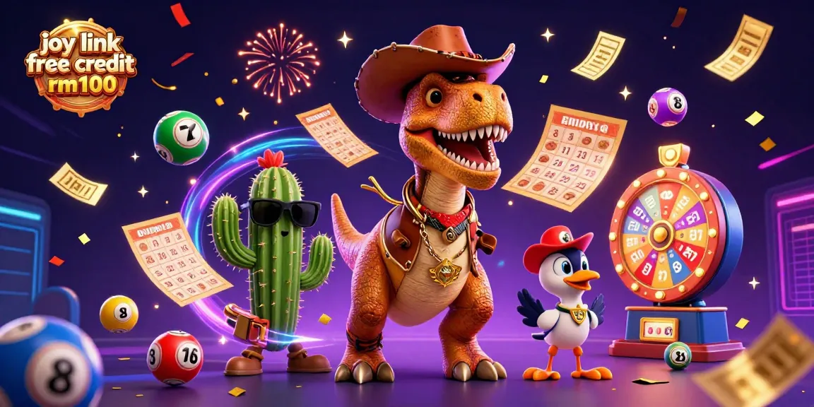 Join the fun with joy link free credit rm100 as the cowboy dinosaur spins the prize wheel!