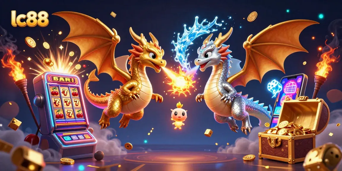 Experience thrilling excitement at lc88 with twin dragons amidst a jackpot explosion at the casino.