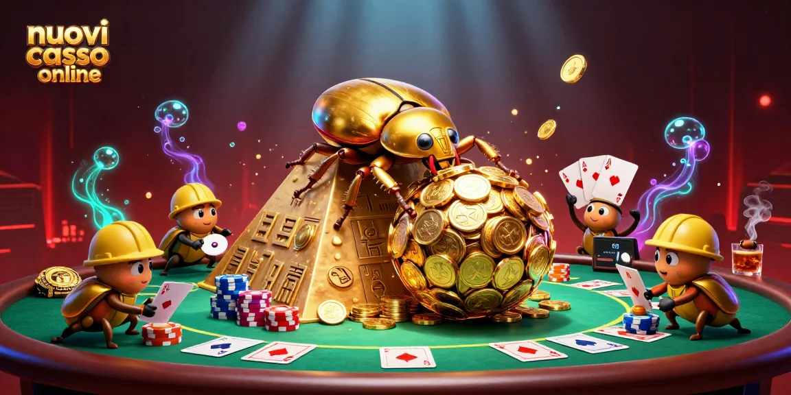 I nuovi casino online offrono avventure ricche di simboli e opportunità, tra cui un enorme scarabeo d'oro.