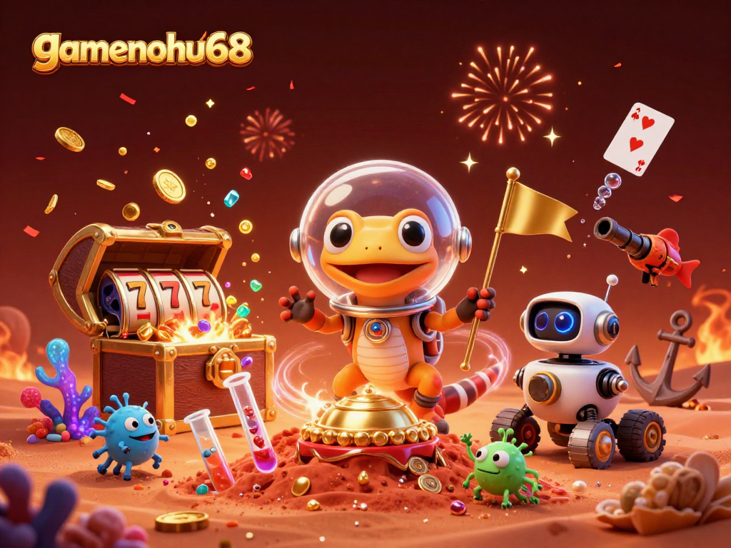 Experience thrilling wins at gamenohu68 with a Martian gecko discovering a buried casino.