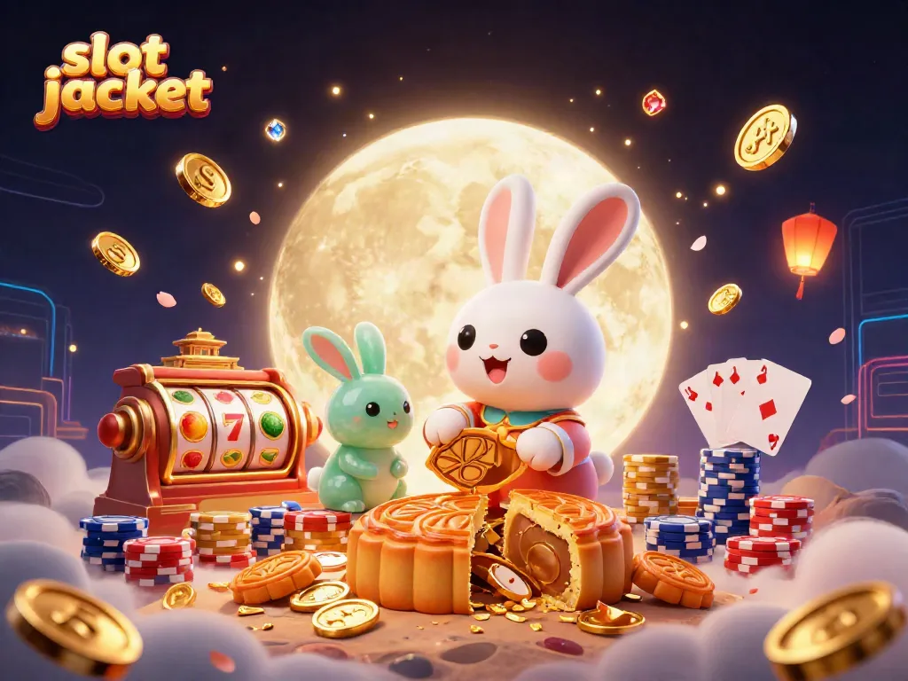 Experience the excitement of a slot jackpot with this dynamic 3D illustration featuring playful characters and vibrant casino elements.