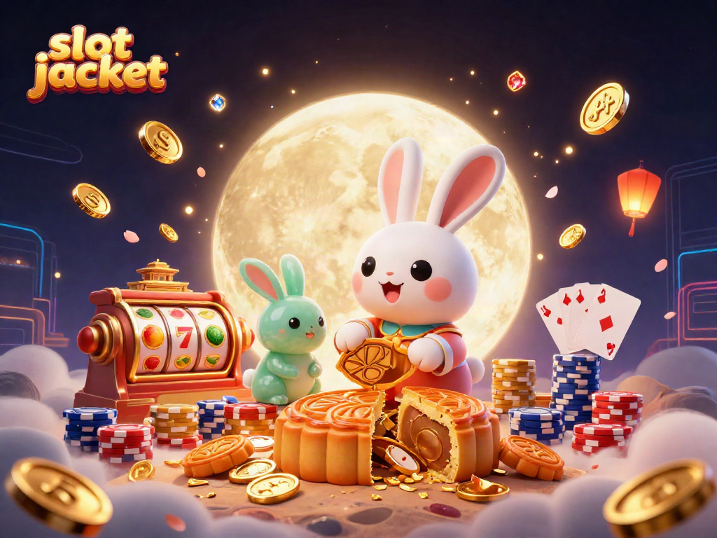 Experience the excitement of a slot jackpot with this dynamic 3D illustration featuring playful characters and vibrant casino elements.