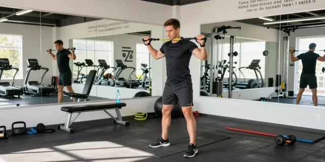 Dynamic TB500 workout scene in a gym showcasing strength training activities.