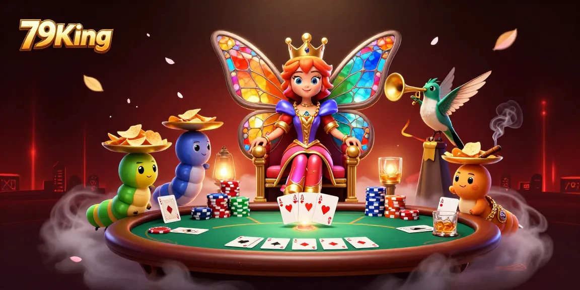 Engage with 79King's vibrant casino scene full of poker game excitement and colorful characters.