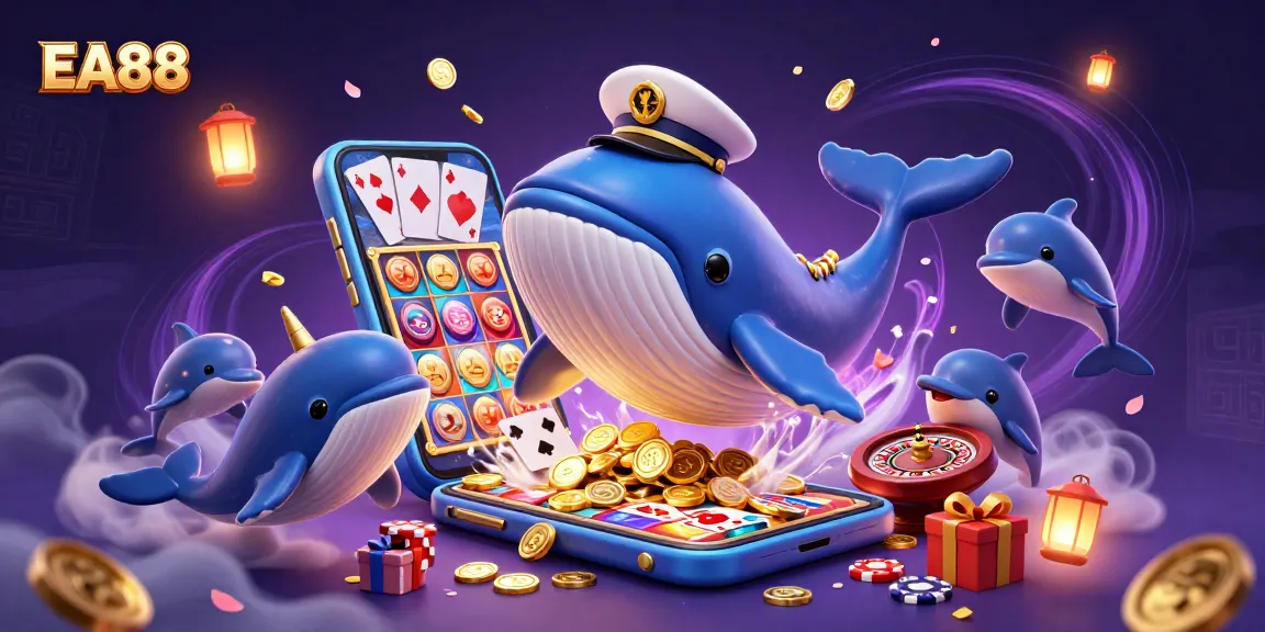 Win big at EA88 with thrilling slot games amidst playful dolphins and treasures.