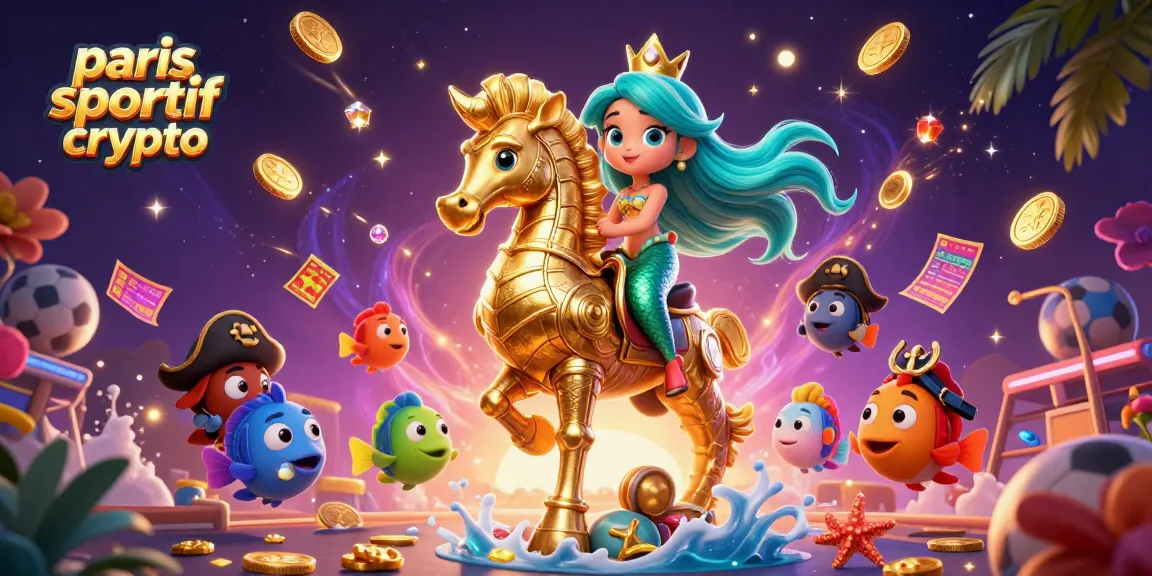 Pariez sur paris sportif crypto avec une princesses sirène entourée d'éléments de jeu dynamique.