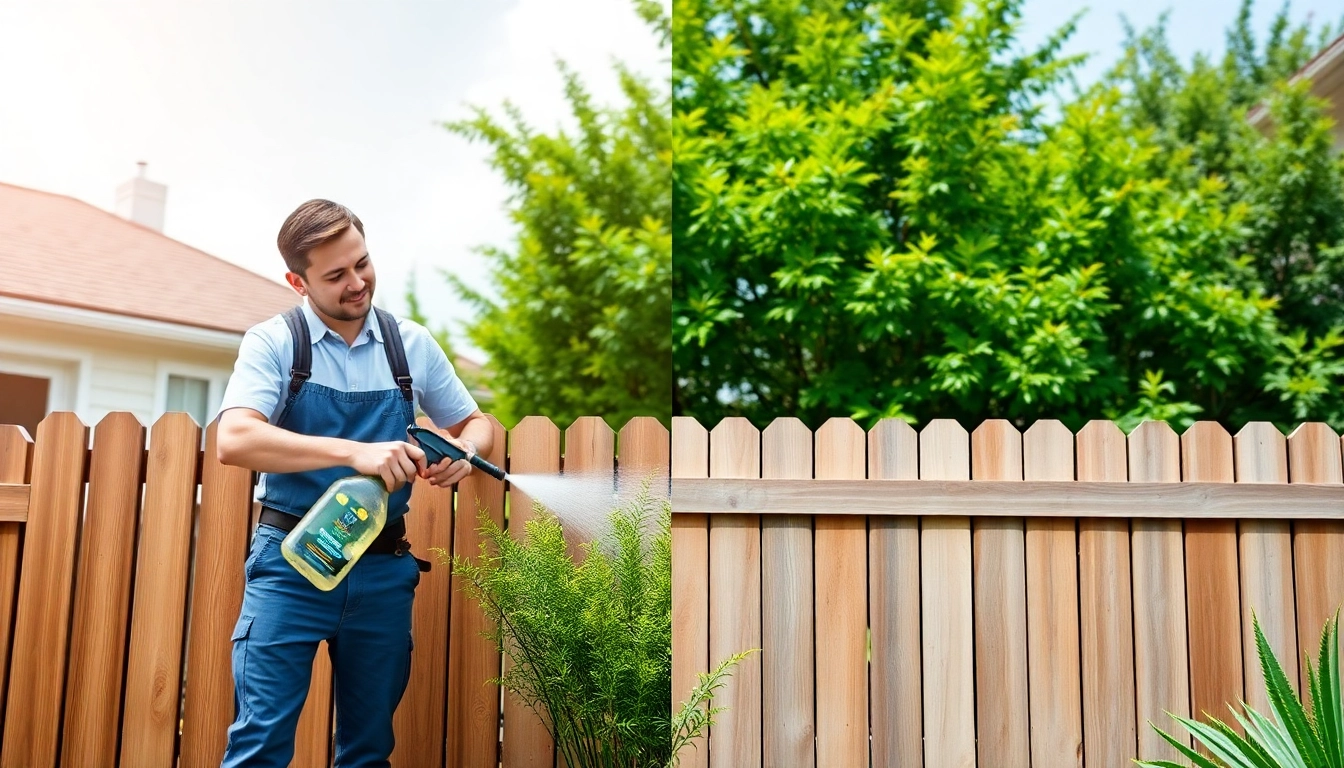 Enhance your wooden fence with expert Fence Cleaning showcasing before and after results.